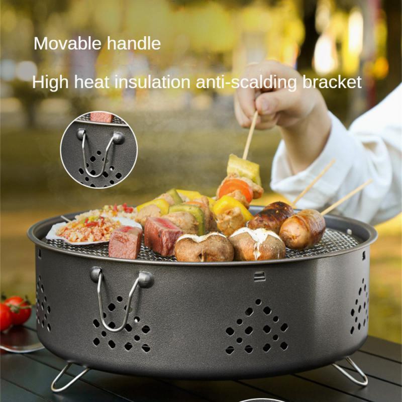 Stable Heating Area Grill Barbeque Grill Portable Stainless Steel Campfire Grills For Outdoor Bbq Camping Picnics Lightweight