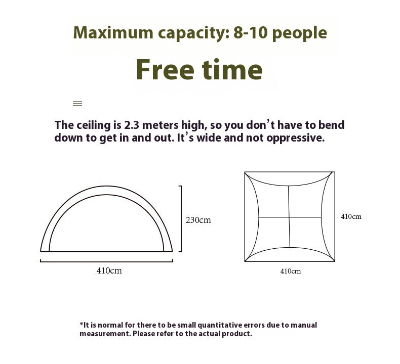 Campsite Dome Canopy Sunshade Ventilation