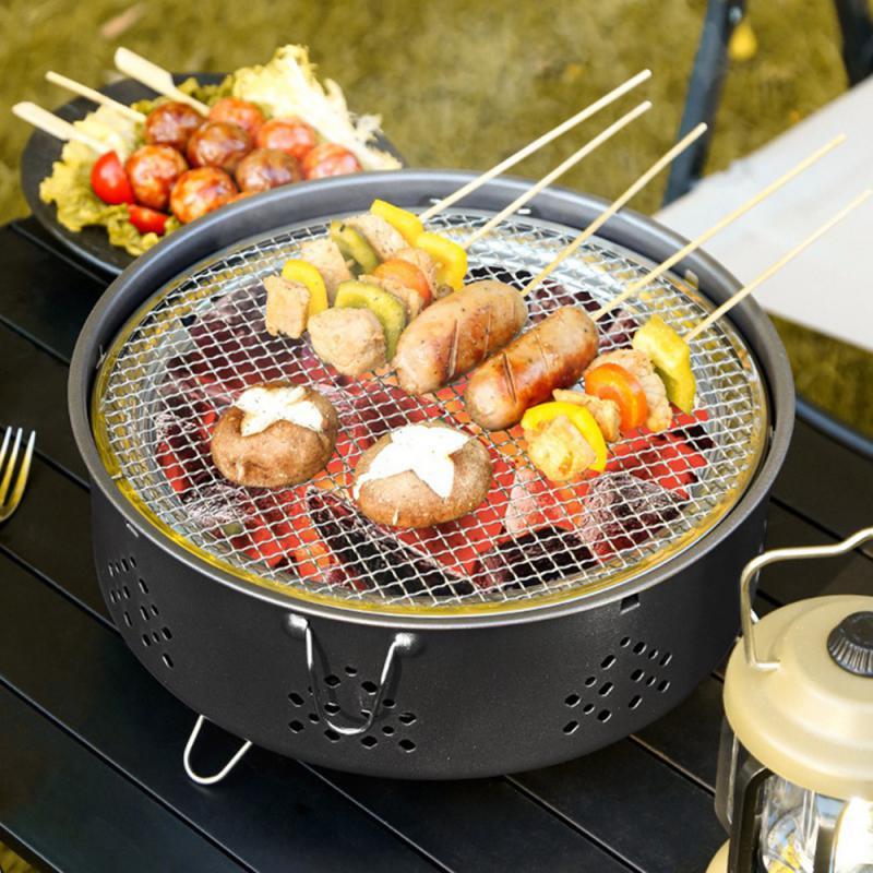 Stable Heating Area Grill Barbeque Grill Portable Stainless Steel Campfire Grills For Outdoor Bbq Camping Picnics Lightweight