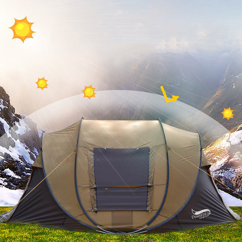 Outdoor Automatic Tent 3-4 People Quickly Building-free Boat Tent Multi-person Camping Park Tent Rainproof
