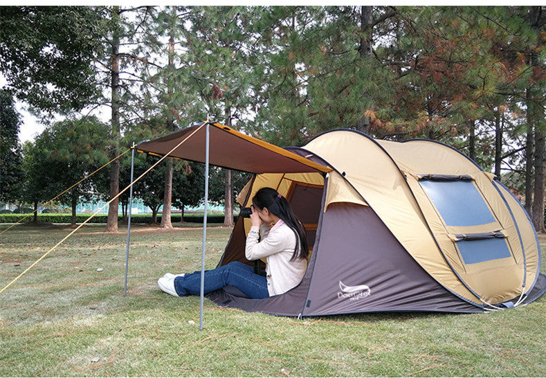 Outdoor Automatic Tent 3-4 People Quickly Building-free Boat Tent Multi-person Camping Park Tent Rainproof