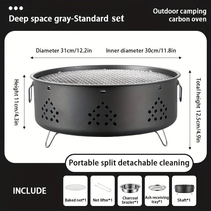Stable Heating Area Grill Barbeque Grill Portable Stainless Steel Campfire Grills For Outdoor Bbq Camping Picnics Lightweight