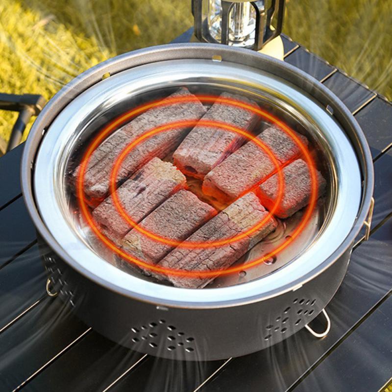 Stable Heating Area Grill Barbeque Grill Portable Stainless Steel Campfire Grills For Outdoor Bbq Camping Picnics Lightweight