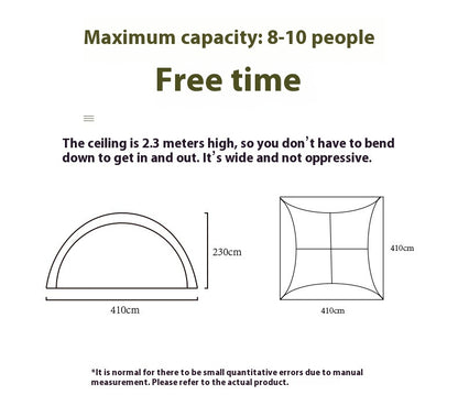 Campsite Dome Canopy Sunshade Ventilation